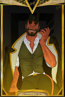 One half body character with line art and mixed shading, simple pose, simple mixed background. 45$